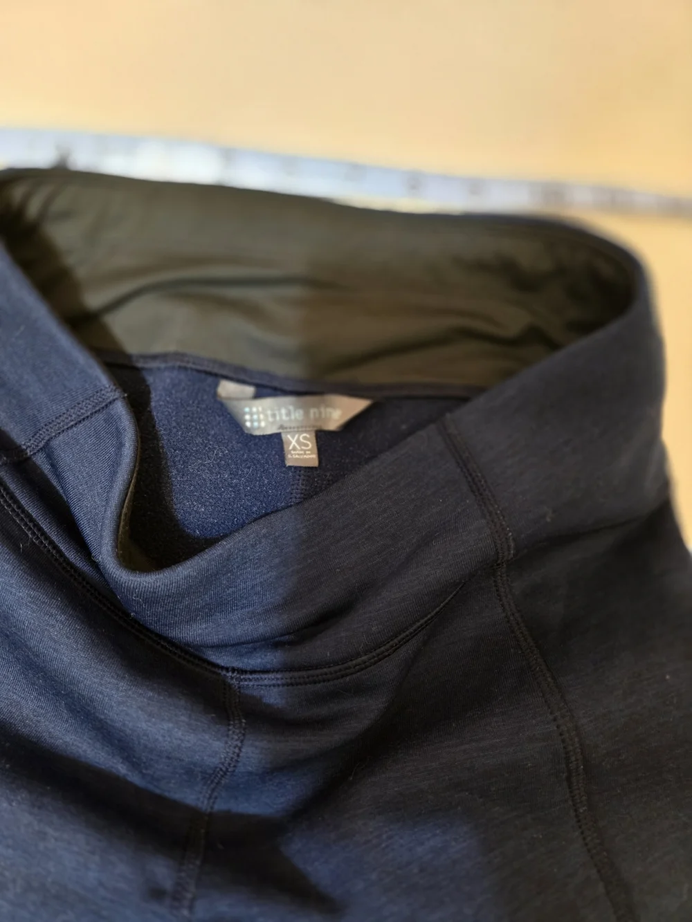 Title Nine Fleece Lined Navy Leggings